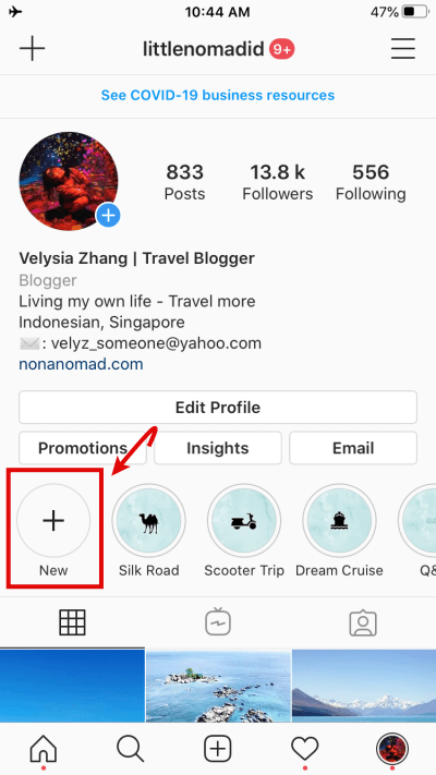 cara membuat highlight instagram