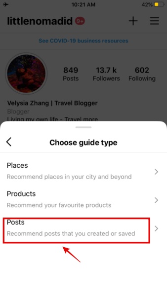 jenis rekomendasi di instagram guide