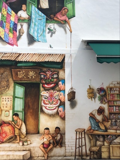 mural di chinatown singapura