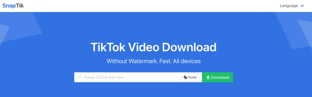 download tiktok tanpa watermark snaptik